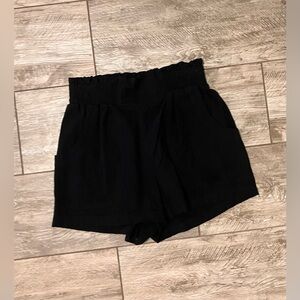 Black Linen Women's Shorts